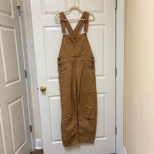 We The Free Caramel Tan Denim Overalls